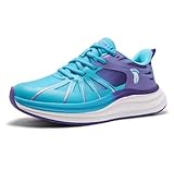 Women's Orthopedic Waliking Shoes: Comfort Plantar Fasciitis Heel Spur Arch Support Pain Relief Tennis Road Running Shoes, Lightweight Achilles Tendonitis Hiking Gowalk Trail Sneakers Blue Size 7