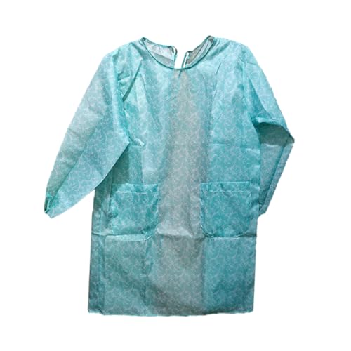 NAMOARLY 1pc Cooking Apron Waitress Apron Kitchen Smock Adult Long Sleeves Apron Dress Full Sleeve Apron near Me Long Sleeve Apron Adults Apron Sleeves Waterproof Apron Polyester Apron Blue