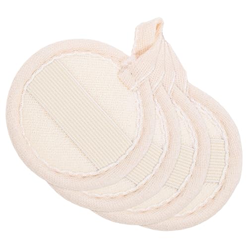 BAZEITFLOW 4個 使用のボディウォッシングスクラバー 軽やかな角質ケアで肌を滑らかに バス用ヘチマパッド 男女兼用シャワースポンジ