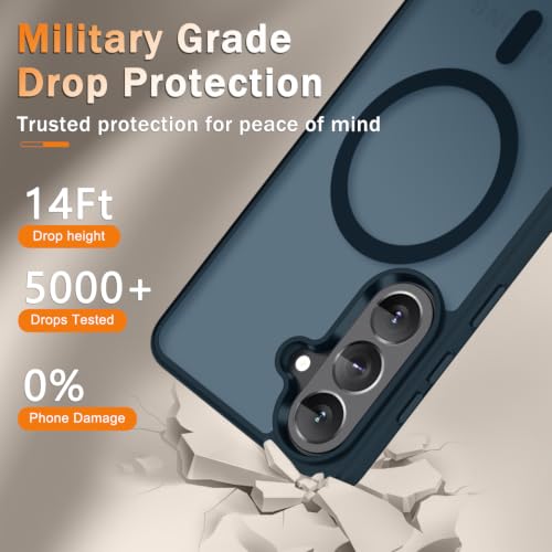 Image of for Samsung Galaxy S26 FE Case, Matte Magnetic Phone Cover, Navy Blue