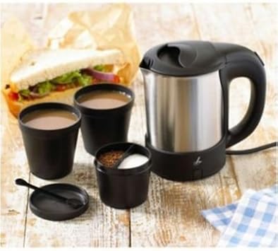 Lakeland Travel Kettle Set with Beakers, Spoons, Divided Container & Bag