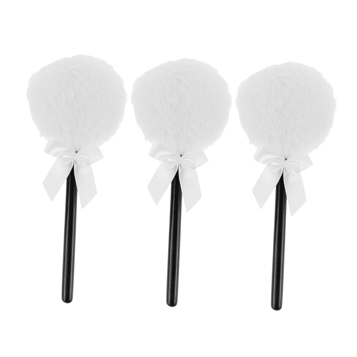 Ipetboom 3pcs Fluffy Body Powder Puff with Design Soft Long Hair Makeup Puff for Even Coverage and Sweat Absorption for Facial Care