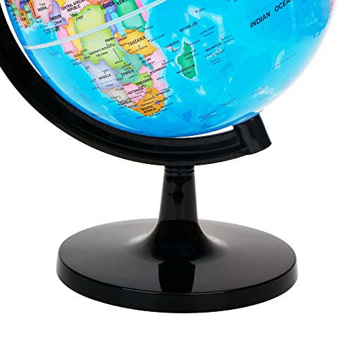 Exerz 8" World Globe - Political Map Educational- Self Assembled School Globe - Thumbnail 7