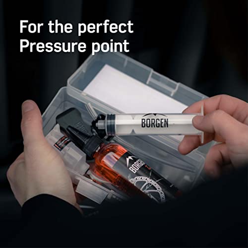 Borgen Bike Brake Bleed Kit for Shimano Hydraulic Disc Brakes I Brake Bleeder Kit Bike with 100ml (3.4oz) Hydraulic System Mineral Oil - Made in Germany. Step by Step Instructions and Video Manual - Image 3