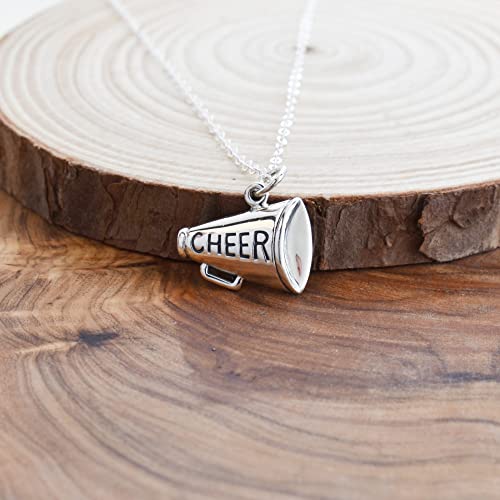 Megaphone Necklace On A 16 Inch Sterling Silver Cable Chain. Girl's Cheerleading Gift. Cheerleading Necklace. Megaphone Necklace. Gifts For Girls. Jewelry For Children. #TOP1