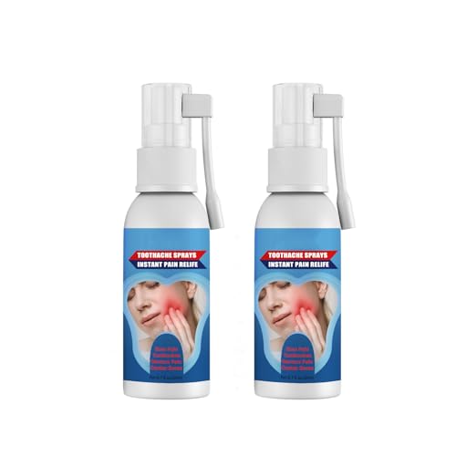 Spray de Soulagement de la Douleur Dentaire,Spray de Soins Bucco-dentaires à Base de Plantes,Réparation des Tissus Gingival,Soulagement des Maux de Dents,20ML*2PC