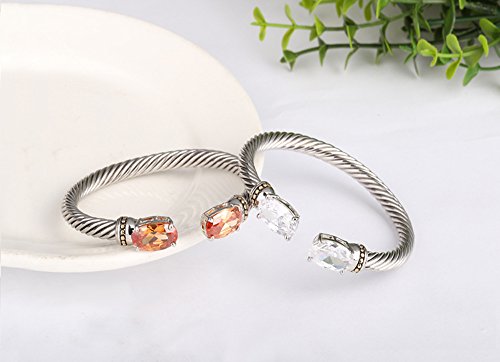 UNY Stainless Steel Cuff Bangles Crystal Mosaic Bracelet Bangle for Women Fashion Jewelry BR758543