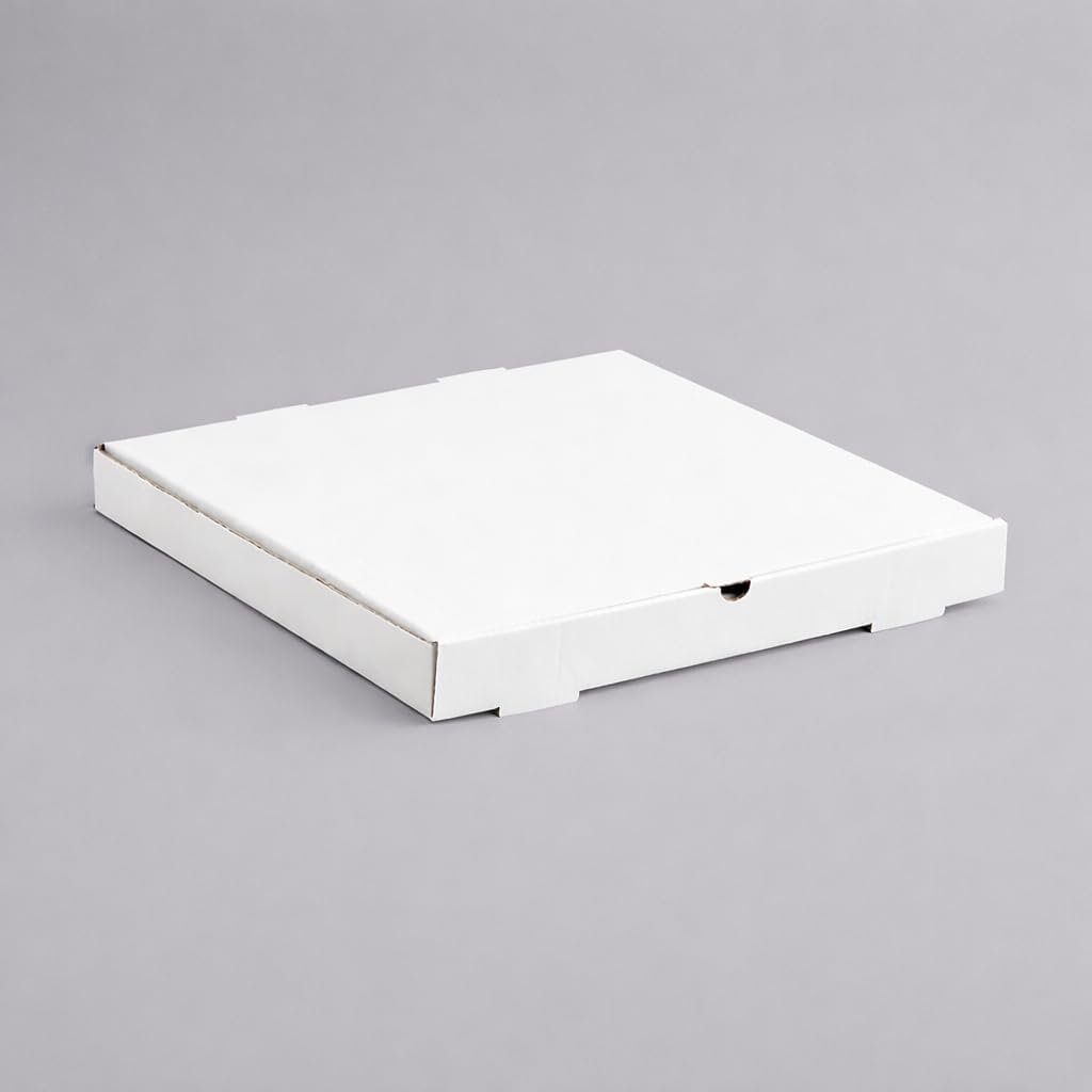 50 Pack Pizza Boxes, 18 x 18 x 2 Inch Grease Resistant White Pizza Box, Corrugated Food Container Holder for Restaurant, Takeout, Bistro, Supplies