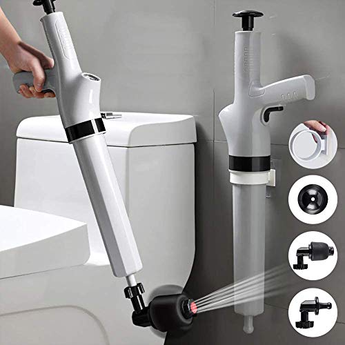 Desentupidor de canhão de vaso sanitário 9 em 1, êmbolo de pressão de ar pneumático, êmbolo de drena