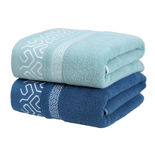 La Mejor Selección de toallas Heredera los mejores 5. 48 YURIRIA Toallas de Baño 2 Pack Ultra Suaves Juego de Toallas 100% Algodón Altamente Absorbentes de Secado Rápido