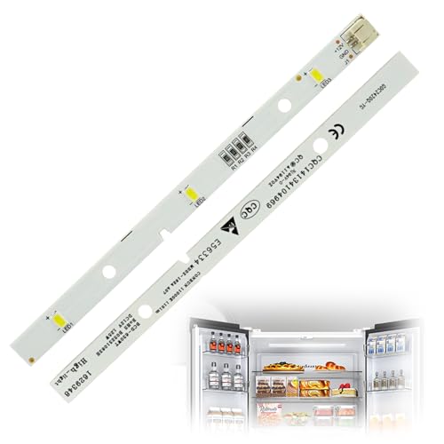 Juego de tiras LED RONGSHENG/HISENSE para refrigerador, iluminación compatible con E349766, MDDZ-162A, 1629348, DC12V 2W, Kenwood KIFF5017, KIFF7017, KIFF5020, KIFF7020