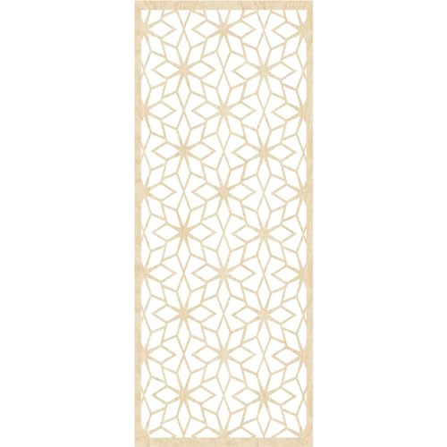 Image of 17 3 /8 inchW x 44 3 /8 inchH x 1 /4 inchT Lake Decorative Fretwork Wood Wall Panels, Birch