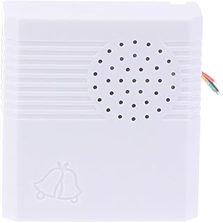 Kit de campainha com cabo de 12 V CC com 38 sinos, campainha de boas-vindas de voz para controlo de acesso, sistema de entrada de porta eletrónico Ding Dong montado na parede, branco (SKU