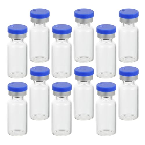 SHINEOFI Lot de 50 Flacons D'échantillonnage en Verre Transparent 3 Ml avec Bouchons Étanches, Mini-flacons Réutilisables pour Laboratoire, Stockage Liquide et Huiles Essentielles, Usage
