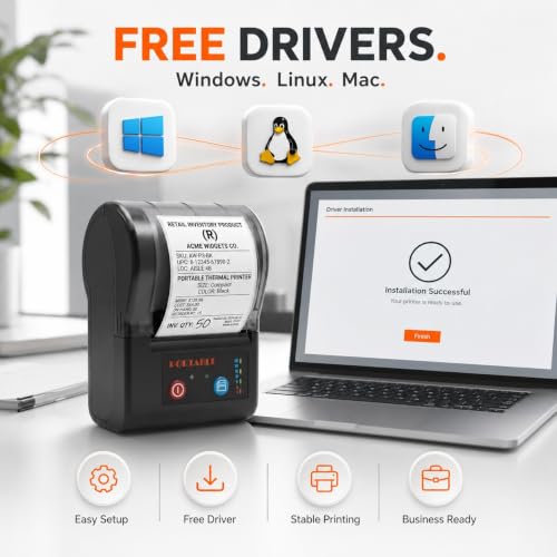 Image of Thermal Label Printer for Business Office Home | Inkless Thermal | Mobile, Desktop Compatible (TagLite)