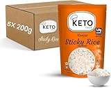 Keto Chef Konjac (Sticky Rice, Pack of 5 x 200g), Vegan, Instant Sushi Rice, Low Carb, Gluten & Sugar Free, Low Calorie, Ready to Eat, Healthy Keto Diet Food