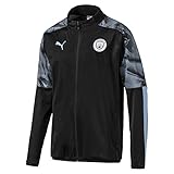 PUMA Manchester City Herren Gewebte Jacke Puma Black-Team Light Blue M