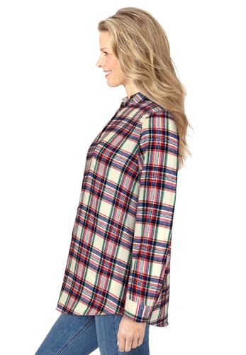 Woman Within Plus Size Classic Flannel Shirt3