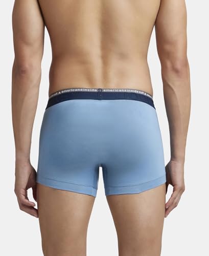 Image of Jockey US60 Men's Super Combed Cotton Elastane Stretch Solid Trunk with Ultrasoft Waistband