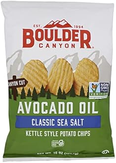 Boulder Canyon Avocado Oil Sea Salt Chip Kettle, 10 OZ (Pack of 12)