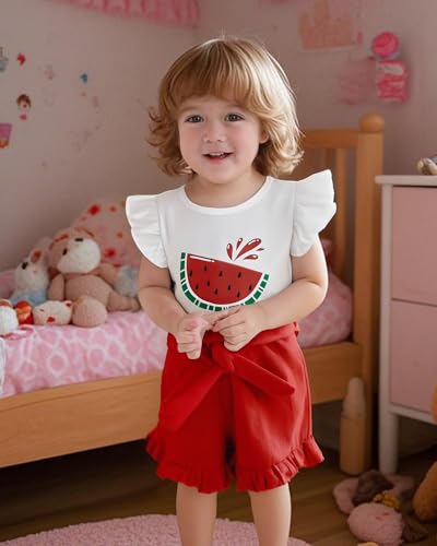 Image of NZRVAWS Girl Clothes Toddler Girls Summer Outfit Heart Tank Top+Pink Shorts 2 Piece Clothing for Girl 1 2 3 4 5 6 7 T