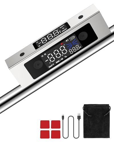 eSynic Inclinómetro Digital 4x90° con Base Magnética