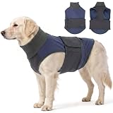 Katzinst Beruhigungsjacke für Hunde, flexibel anpassbare Funktionsbekleidung, geeignet für Reisen, Autofahrt und Tierarztbesuch, Blau L