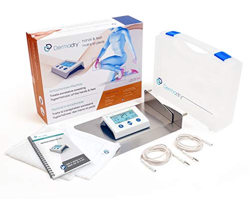 Dermadry Mani e Piedi -Dispositivo di Ionoforesi per il Trattamento dell'Iperidrosi ad Uso Domestico – Trattamento Per la Sudorazione Eccessiva -Trattamento Contro il Sudore