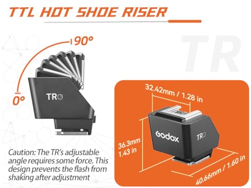 image for Godox TR-S TR for Sony TTL HSS Hot Shoe Riser Hot Shoe Extender for GO