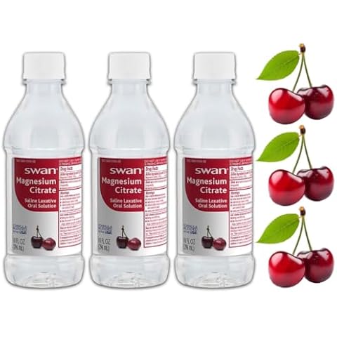 Deal Dave | Swan Magnesium Citrate Oral Solution 10 oz (3 Pack), Cherry Flavor Cover