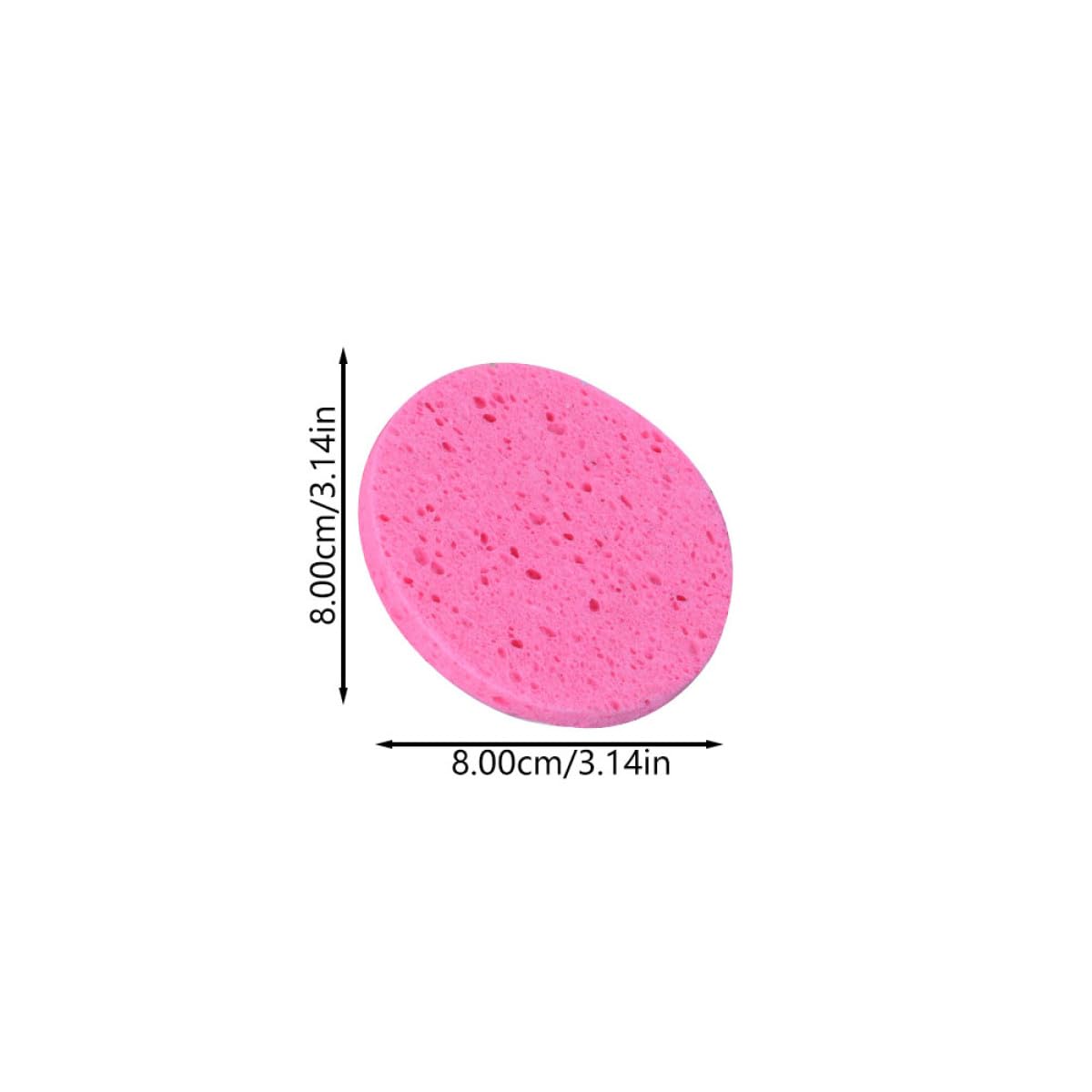 ULTECHNOVO Spugna Struccante Viso Lavabile in Spugna di Cellulosa, 50 Pezzi, 80 MM, 8 MM, Pulizia Profonda dei Pori, per Lavaggio Quotidiano