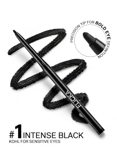 Image of FLiCKA Breathtaking Eyes Twist Kajal Waterproof, Smudge Proof, Longlasting, Dermatologically approved, Intense Colour, White, 0.25g