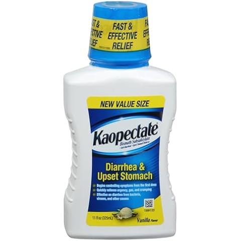 Kaopectate Multi-Symptom Relief for Diarrhea Upset Stomach in Vanilla, 11 Fl Oz (Pack of 1) Cover