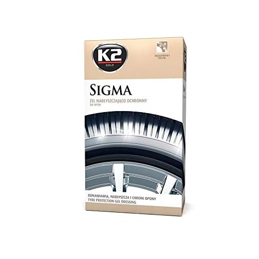 K2 Gold Premium Reifenpflege, Reifenpolitur, schöne Schwarze Reifen, Gel Sigma, durch Gel Lange anhaltend, 500ml