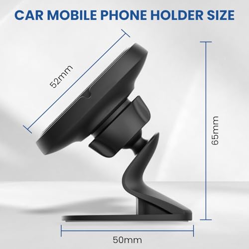 Image of Elfora 2 in 1 360 Rotating Magnetic Phone Holder for Car | Strong Magnet Phone Mount for Dashboard and AC Vent | Portable Hands Free Universal Stand for iPhones & Android Phones