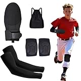Sliding Mitt - Baseball Sliding Mitt Youth Boys - Knee Protection for Baseball & Arm Sleeves for Men & Women - Hand Guard for Base Stealing - Compression Sleeve Kit - Safety Equipment with Carry Bag