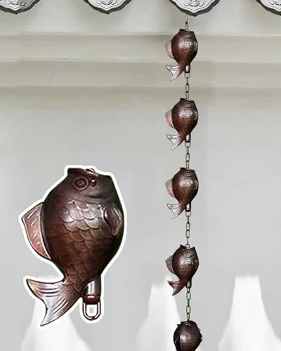 Décoration de carillon de pluie en alu, chaîne pour eau de pluie