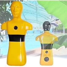 Water Rescue Training Dummy Swimming Pool Rescue Training Equipment Heavy Rescue Device with 3 Water Injection Holes - Rapid Water Inlet and Outlet Yellow