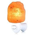 pursalt Himalayan Salt Lamp Night Light Plug in, Certificated 360 Degree Rotatable Wall Plug with Extra 2 Replacement Bulbs Bathroom Bedroom Night Light, Pink Crystal Rock Salt Hand Crafted