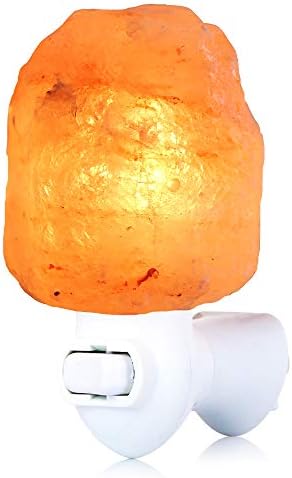 pursalt Himalayan Salt Lamp Night Light Plug in, Certificated 360 Degree Rotatable Wall Plug with Extra 2 Replacement Bulbs Bathroom Bedroom Night Light, Pink Crystal Rock Salt Hand Crafted for Gift