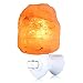 Pursalt Original Himalayan Salt Lamp, Hand Carved Salt Crystal Night Light for Air Purifying, Bedroom Bathroom Decoration and Lighting, Nature