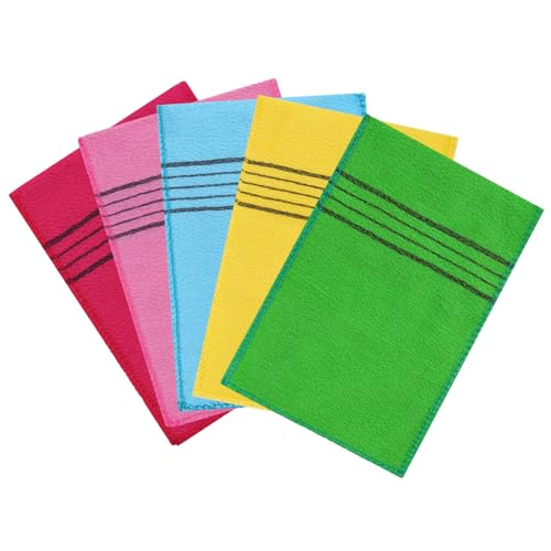 URAQT Peelinghandschuh, 5 Stück Exfoliating Gloves peelinghandschuhe, Peeling-Handschuhe Körper, handschuh Körperpeeling für Körper und Gesich