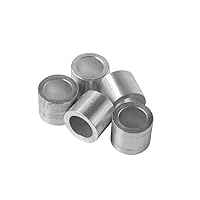 Vista 1 de Espaciador de aluminio de 3/4" DE x 1/2" DI x Elija su longitud, espaciador redondo sin rosca, casquillo de soporte de acabado liso, se ajusta a