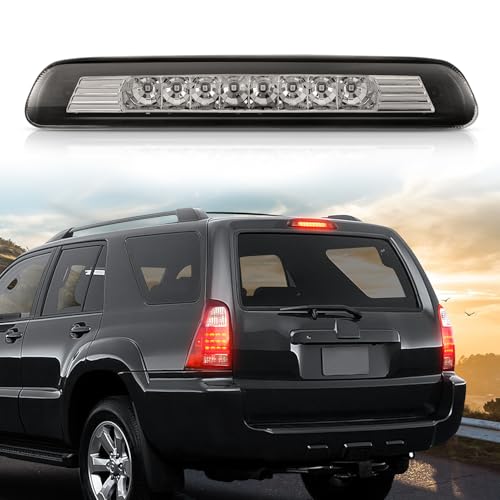 Image of Nilight Third Brake Light Tail High Mount 3rd Stop Lights Smoked Lens Compatible with Toyota 4Runner 2003 2004 2005 2006 2007 2008 2009 Non-Spoiler Version Van SUV Rear Center Cab Lamp