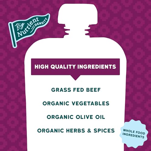Image of Serenity Kids 7+ Months World Explorers Baby Food Pouches Puree Made With Ethically Sourced Meats & Organic Veggies | 3.5 Ounce BPA-Free Pouch | Beef Chimichurri | 1 Count