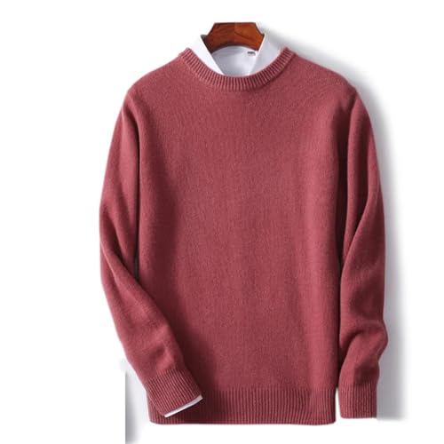 Men's Round Neck Thickened Warm Wool Sweater Large Size Loose Casual Knitted Pullover3