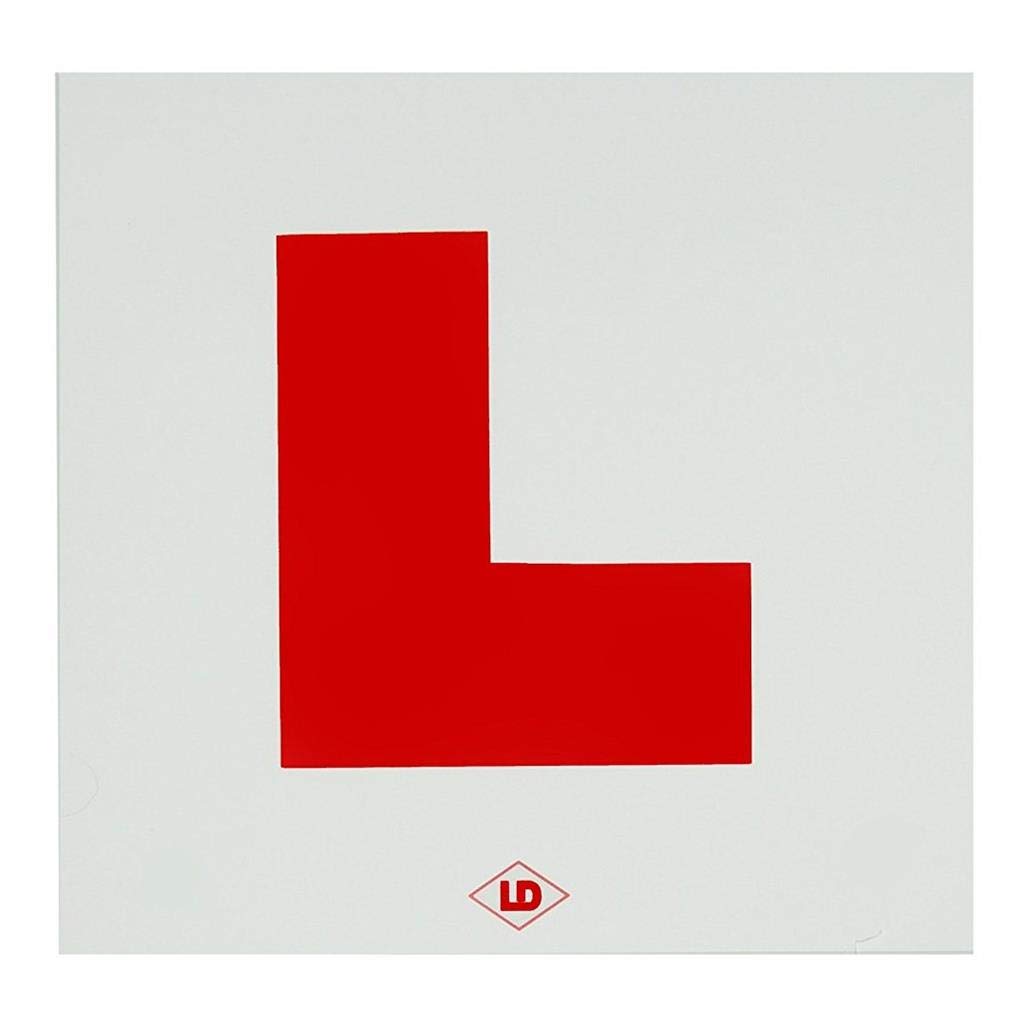 1 L Plate Motorcycle Scooter Car Lorry Van Learner Sticker L Plate 1X Stick On