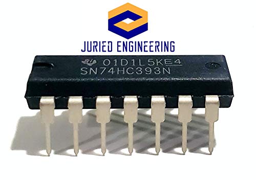 sn74hc393n sn74hc393 74hc393 dual 4-bit binary counters breadboard-friendly ic dip-14 pack of 5