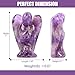 WHAL&YUNE Amethyst Angel Figurine Natural Energy Healing Crystals Gemstone Hand Carved Sculpture for Home Office Desk Decor Holiday Lucky Gift - 2 inches
