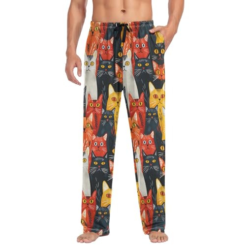 senya Leopard Pajama Pants for Men Cheetah Print Leopard Pajama Bottoms Lounge Pants4